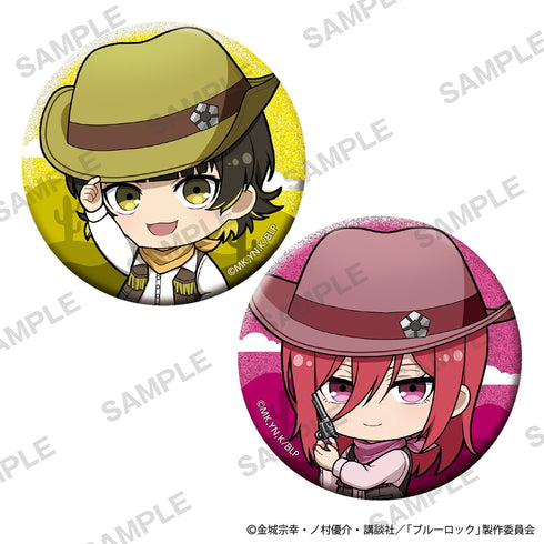 『ブルーロック』ミニキャラきらきら缶バッジセット カウボーイ Ver. 蜂楽 廻 千切豹馬 セット